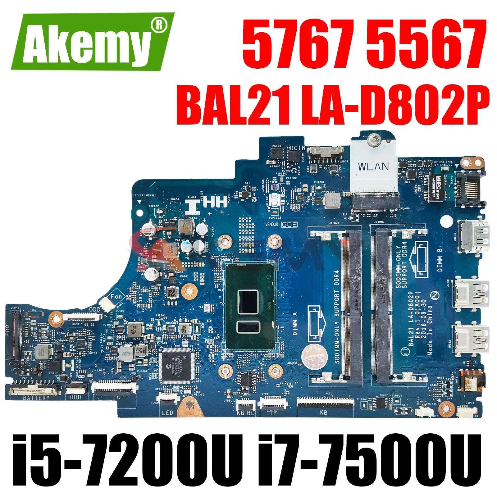 BAL21 LA-D802P ,  νǷ 15 5767 5567 Ʈ κ, i5 i7 7 7  CPU CN-0DG5G3 057K0H